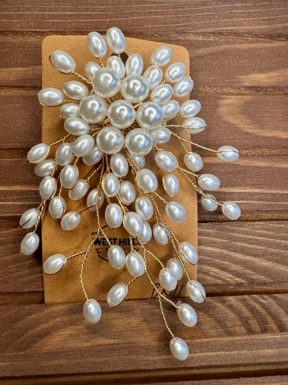 Flower Burst White Pearl Jewelry Brooch Fashion Jewelry FAST SHIP